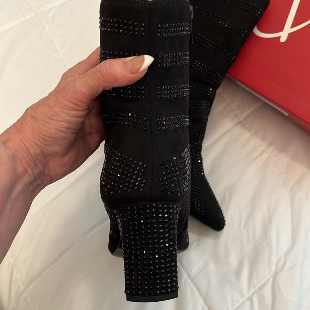 Black rhinestone boots - Picture 5 of 12